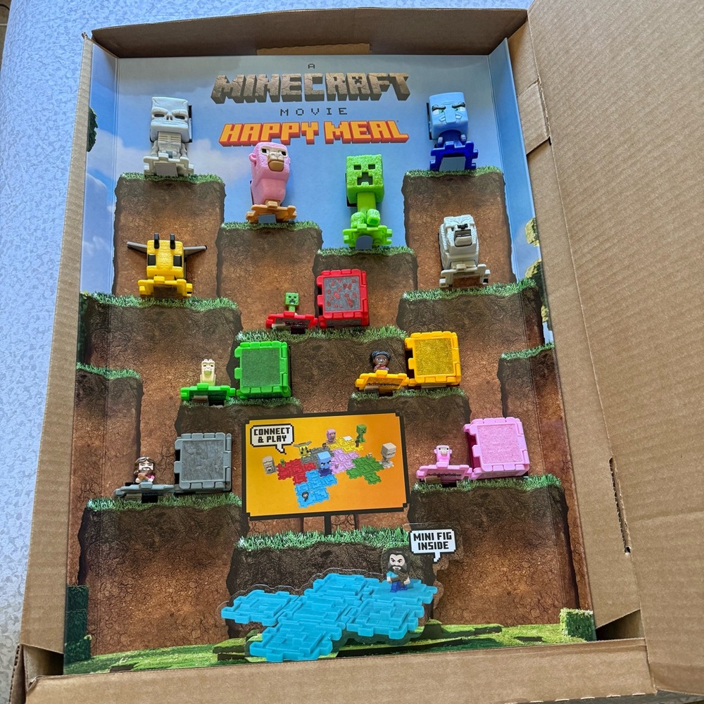 McDonald's 2025 Minecraft Movie Happy Meal Toy Display Complete Set Lot 11